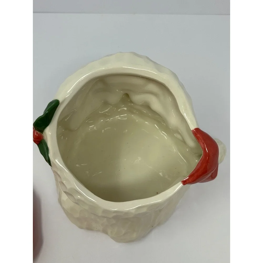 Vintage Christmas Santa Claus Cookie Jar Holiday A4